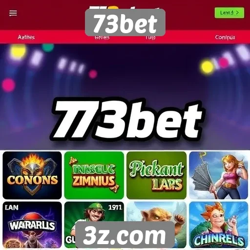 Variedade de jogos disponíveis na 73bet